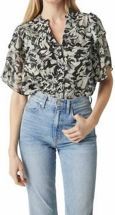 Misa Livia Top In Tonal Abstract