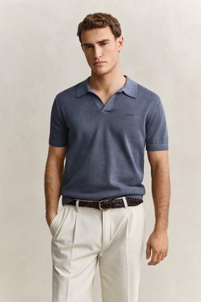 GANT Men Sunfaded Polo Sweater (XXXL) CLASSIC BLUE