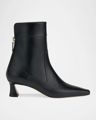 Malone Souliers Riva 45MM Leather Kitten-Heel Ankle Boots