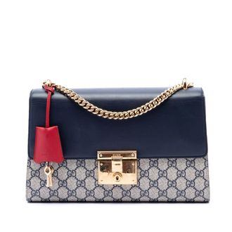 Gucci Pre-owned Gucci Medium GG Supreme Padlock Shoulder Bag Ladies 95349PI4Q1MUMPDT