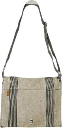 Herm&egrave;s Pre-owned Cross Body Bags, female, White, Size: ONE SIZE Pre-owned Fabric Shoulder Bag