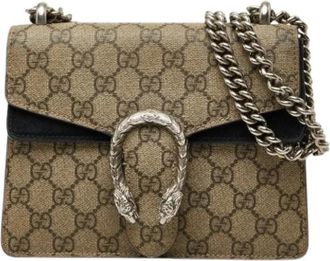 Gucci Pre-owned Canvas gucci-bags - Dames - Vintage Mini Tas - Bruin - ONE Size - Vintage