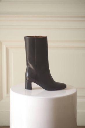 Anne Thomas Womens Venezia Mi Boots In Calf Black