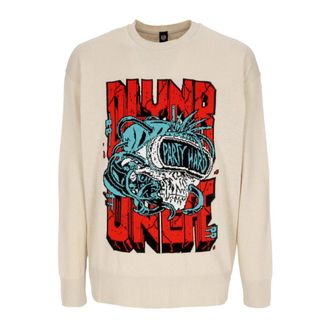 Dolly Noire Round-neck Knitwear, male, Beige, Size: S Skull Party Lightweight Sweater Beige Moonlight