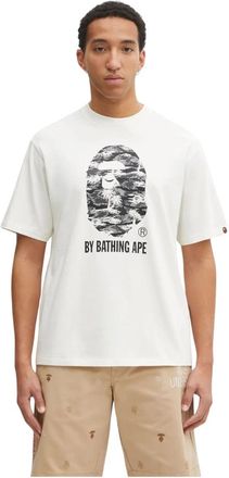A Bathing Ape Palm Tree Camo Relaxed Fit Tee - Heren - T-shirts - Wit - XL - Katoen - Tops
