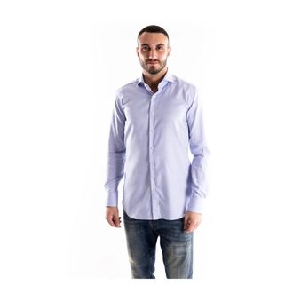 Xacus Kreukvrij overhemd met Franse boord - Heren - Casual Overhemden - Blauw - XL - Katoen - Overhemden