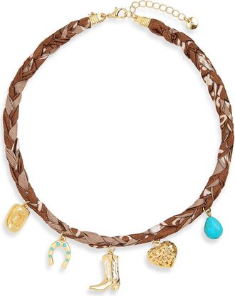 BP. Bandana Charm Necklace in Brown at Nordstrom