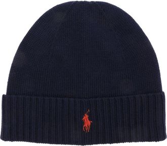 Polo Ralph Lauren Blauwe Wintermuts voor Koud Weer - Heren - Hoeden - Blauw - ONE Size - Accessoires