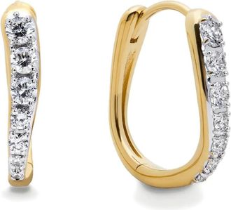 Monica Vinader Orecchini con diamanti - Oro