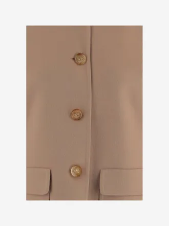 Valentino Womens Coat Wool And Cashmere - Beige