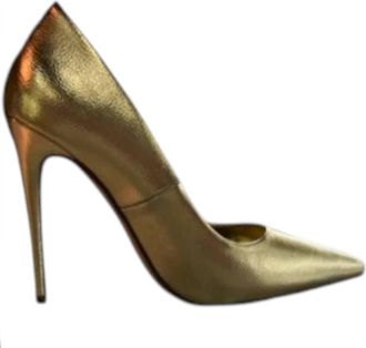 Liliana Womens Kimye Metallic Pointed Stiletto Pumps In Gold