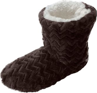 Generic Womens Bootie Slippers - Warm Plush House Boots for Women, Soft Fleece Lined Indoor Footwear, Non Slip Memory Foam Winter Slippers, Cozy Ankle High De