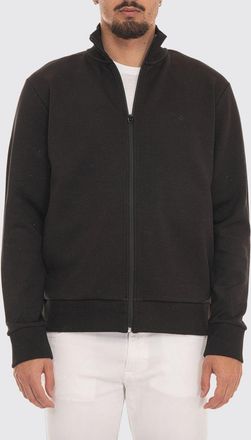 HUGO BOSS Felpa dolcevita in cotone con chiusura a zip e polsini elasticizzati