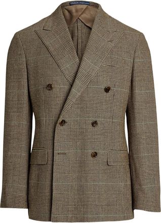 Polo Ralph Lauren double-breasted checked-pattern blazer - Neutrals
