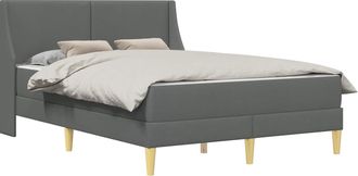 vidaXL Estructura De Cama Con Colch&oacute;n Gris Oscuro 120 X 190 Cm Vidaxl