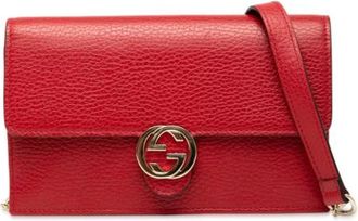 Gucci Pre-owned Cross Body Bags, female, Red, Size: ONE SIZE Pre-owned Cross Body Bag