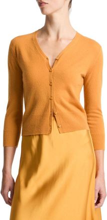 Vince Elbow Sleeve V-Neck Cashmere & Wool-Blend Cardigan