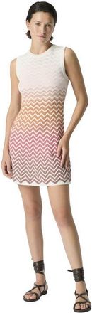 Missoni Sleeveless Mini Dress In Cotton And Viscose Chevron D&eacute;grad&eacute; in Green& Brown at Nordstrom, Size 40 It
