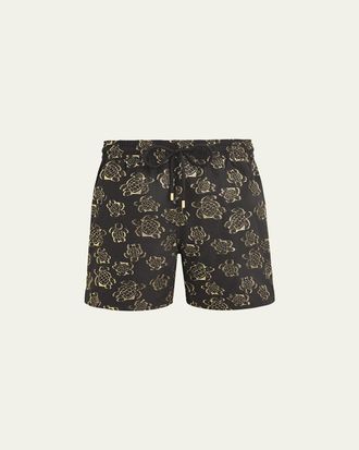 Vilebrequin Mens Turtle-Print Swim Shorts