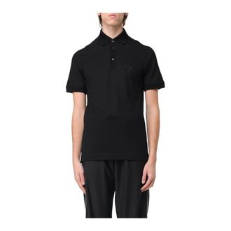 Dolce & Gabbana Polo Shirts, male, Black, L, Embroidered Logo Polo Shirt