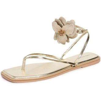 Free People Womens Mismatch Magnolia Sandals, Gold