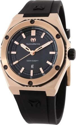 Technomarine Coral Quartz Black Dial Ladies Watch TM-416047