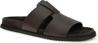 Dolce & Gabbana Leather Slide Sandals - Black