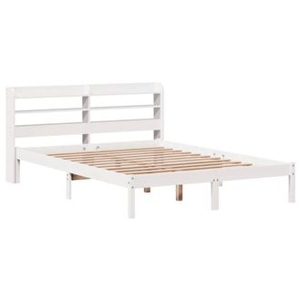 Berkfield Home Beautiful Bed Frame without Mattress White 140x200 cm Solid Wood Pine