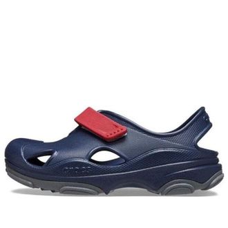 Crocs (TD) Crocs All Terrain Fisherman Clogs Navy Red 208351-4CC