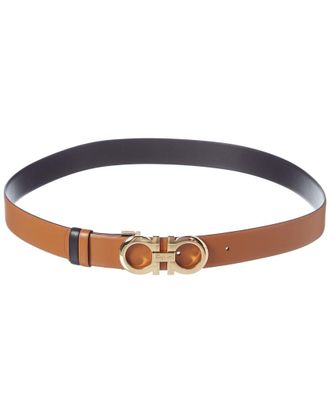 Ferragamo Gancini Buckle Reversible & Adjustable Leather Belt