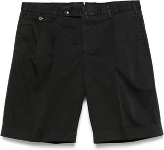 Pantaloni Torino Pleat-Detail Cotton Shorts Clothing