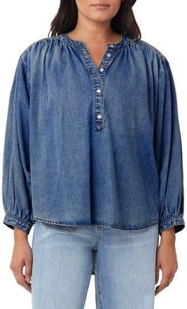 Habitual High-Low Denim Shirt in Baltic at Nordstrom Rack, Size X-Large