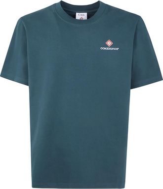 Casablanca Klassiek T-shirt - Heren - T-shirts - Groen - M - Katoen - Tops