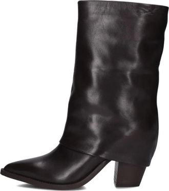 Lina Locchi Hoge laarzen Aw 409 - Dames - Cowboylaarzen - Bruin - 41 EU - Leer - Schoenen