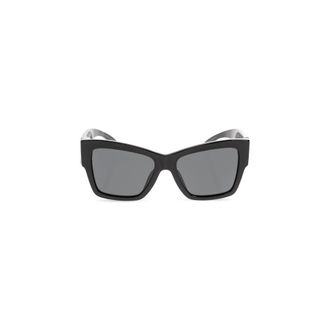 Dolce & Gabbana Sunglasses, female, Black, Size: 55 MM Rectangular Acetate Sunglasses