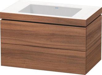 Duravit Lavamanos Duravit L-cube Con Base Mural, 80x48 Cm, 2 Cajones, Sin