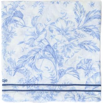 Maje Floral print wool blend shawl in White/blue at Nordstrom