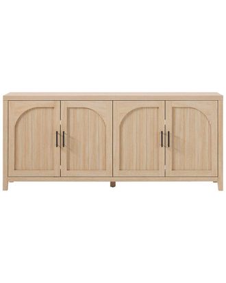 Walker Edison Modern 70In Reeded Sideboard With Arched Doors