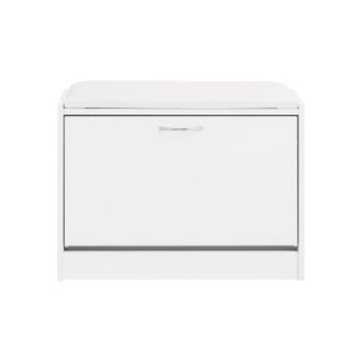 SoBuy Scarpiera Panca Scarpiera Portascarpe Con Seduta Bianco Profondit&agrave;30cm Fsr16-w - Sobuy