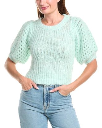 Saltwater Luxe Puff Sleeve Wool-Blend Sweater