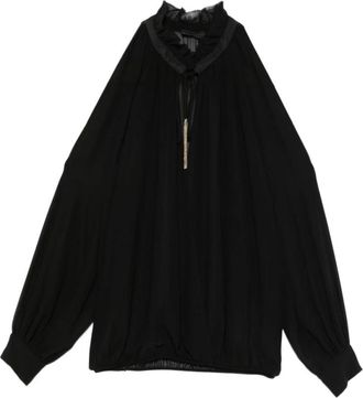 Liu Jo Cut-out Blouse - Dames - Blouses - Zwart - L - Polyester - Overhemden