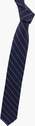 Robert Talbott Mens Stripe Best Of Class Woven Silk Tie In Navy And Grey Geometric