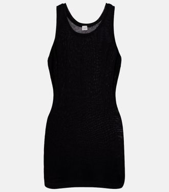 Toteme Curved ribbed-knit tank top