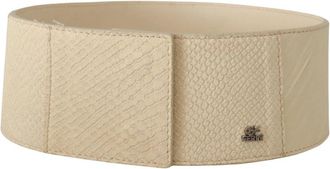 Gianfranco Ferre Brede Mode Riem - Dames - Riemen - Beige - ONE Size - Katoen - Accessoires
