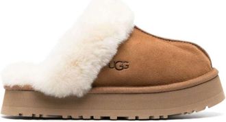 UGG Ugg, Schoenen, Dames, Beige, 36 EU, Leer, Disquette Slipper