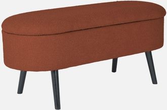 Sweeek Banco De Arc&oacute;n, Extremo De La Cama Con Revestimiento De Borreguito, Sherpa, &Oacute;xido, 112x44x50 Cm