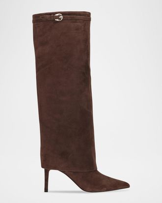 Marc Fisher Naples Suede Foldover Knee-High Boots