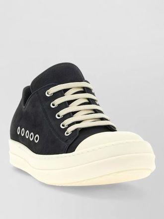 Rick Owens calfskin leather low-top sneakers