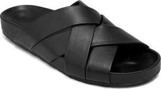 Aerosoles Lecco Woven Slide Sandal in Black Fx Nappa at Nordstrom, Size 8.5