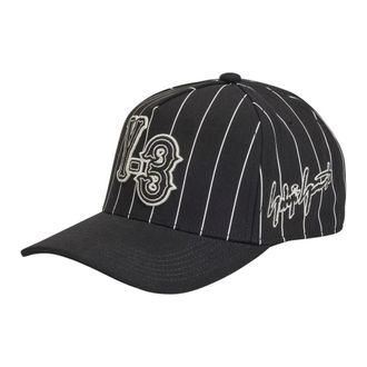 Yohji Yamamoto Pinstripe Cap - Heren - Petten - Zwart - M - Polyester - Accessoires
